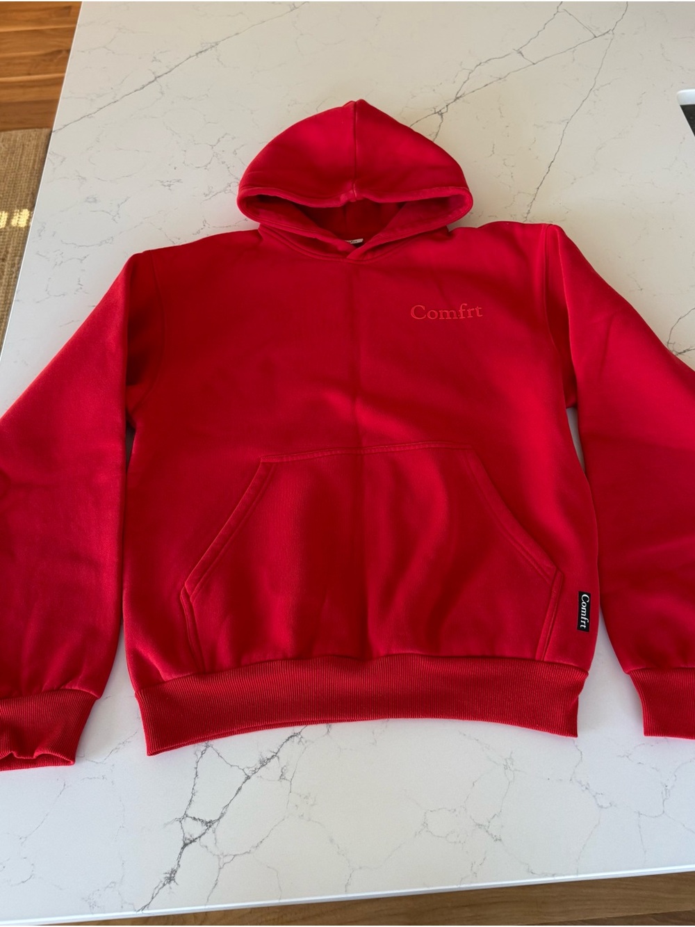 Comfrt Unisex Red Pullover Hoodie